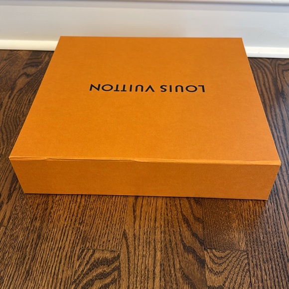 Louis Vuitton Gold Orange Blue Empty Shirt Gift Box Ribbon Gift Receipt Tag - Picture 8 of 13